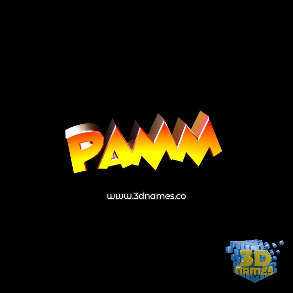 pamm in Black Background style - 3D name wallpaper