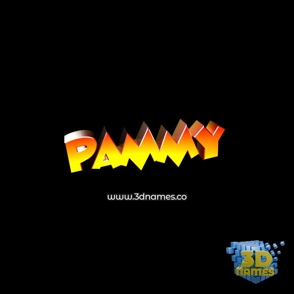 pammy in Black Background style - 3D name wallpaper