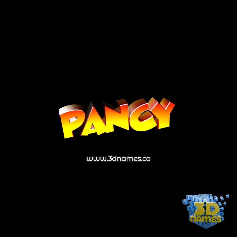pancy in Black Background style - 3D name wallpaper