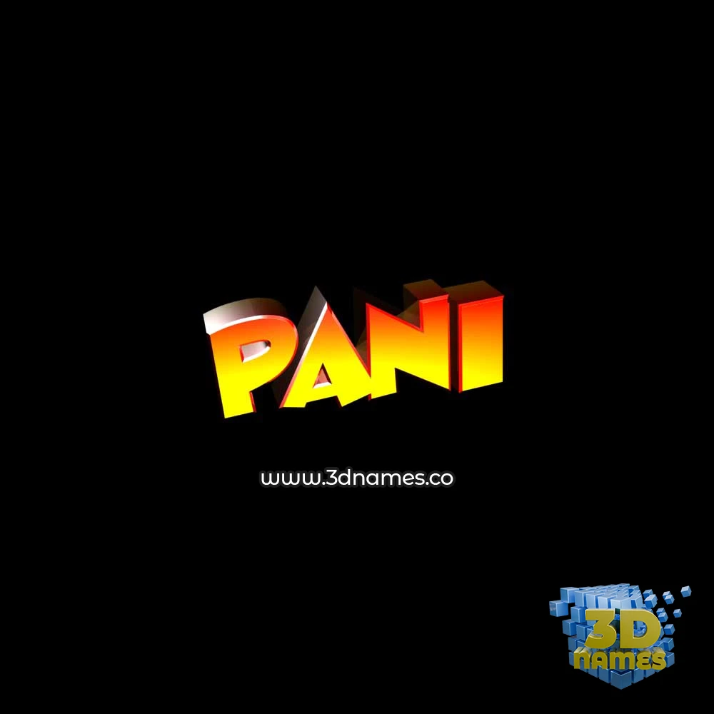 pani in Black Background style - 3D name wallpaper
