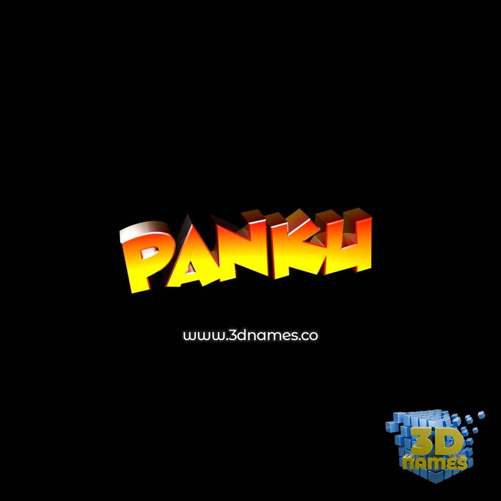panku in Black Background style - 3D name wallpaper
