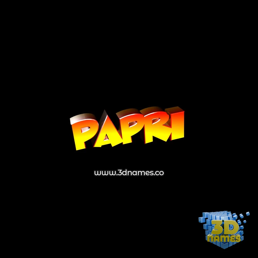 papri in Black Background style - 3D name wallpaper