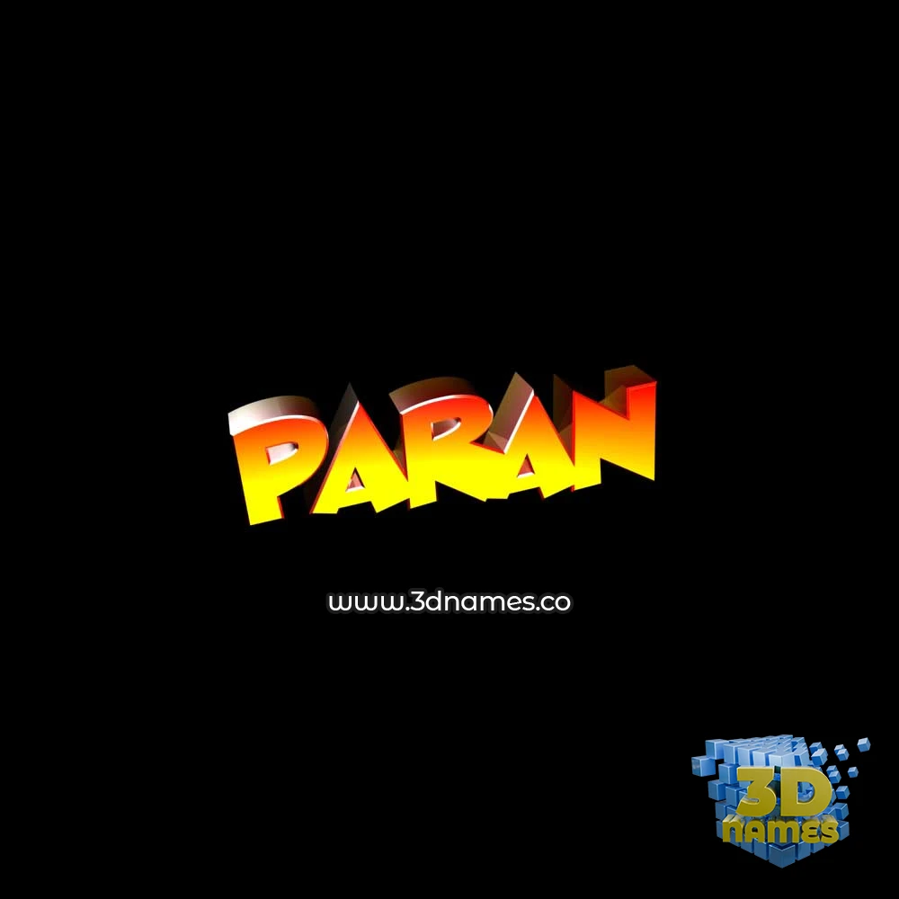 paran in Black Background style - 3D name wallpaper