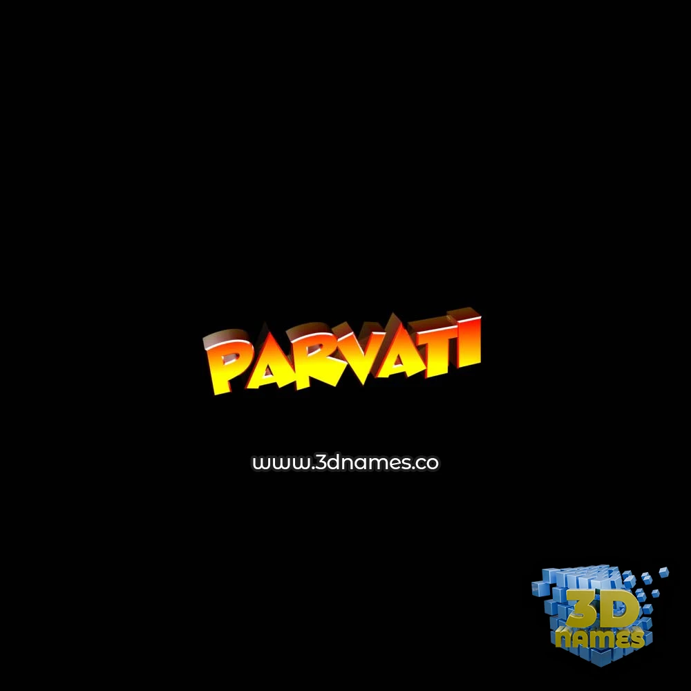 parvati in Black Background style - 3D name wallpaper