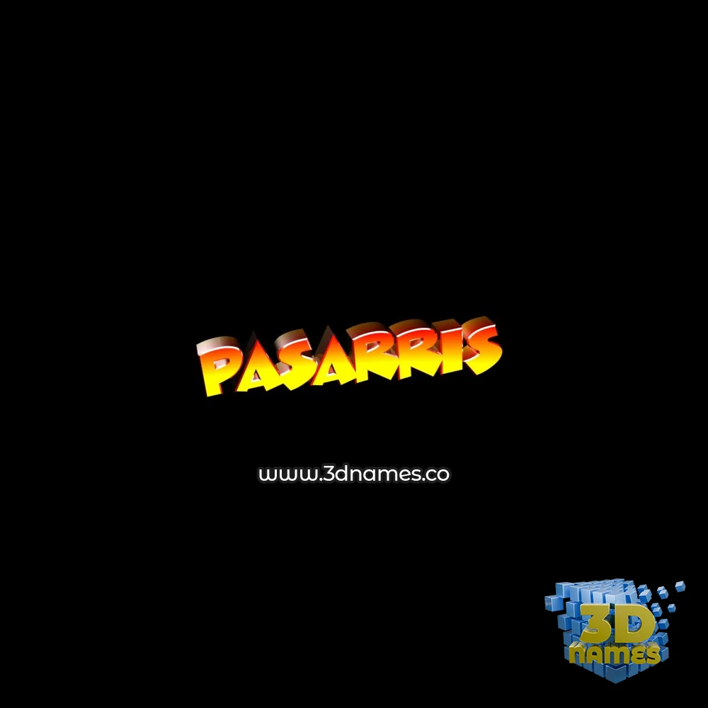 pasarris in Black Background style - 3D name wallpaper