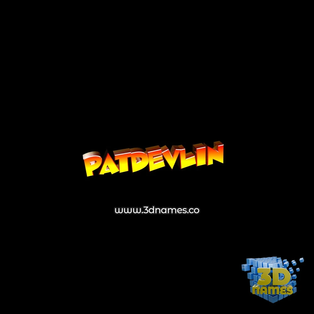 patdevlin in Black Background style - 3D name wallpaper