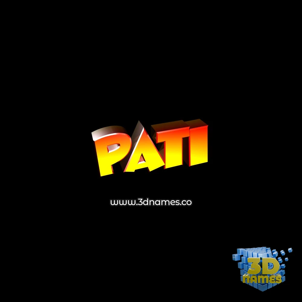 pati in Black Background style - 3D name wallpaper