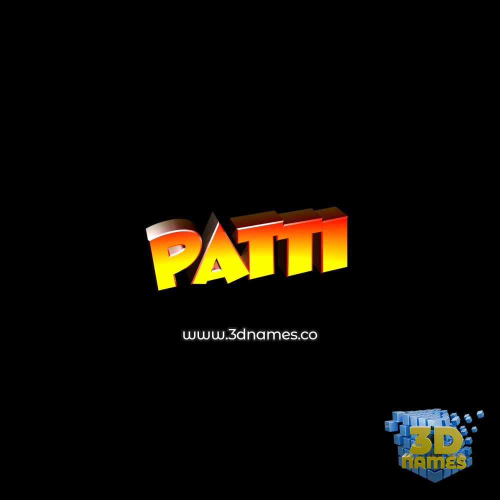 patti in Black Background style - 3D name wallpaper