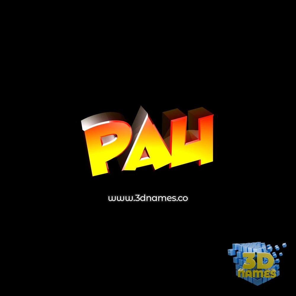 pau in Black Background style - 3D name wallpaper