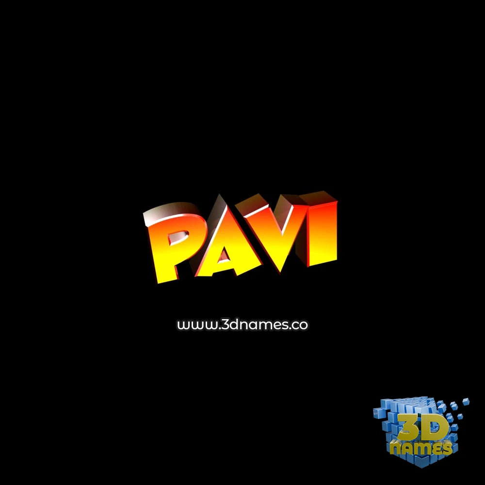 pavi in Black Background style - 3D name wallpaper