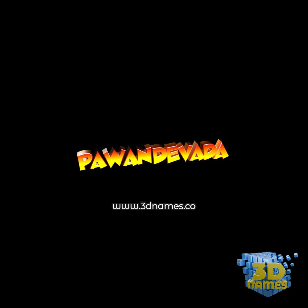 pawandevada in Black Background style - 3D name wallpaper