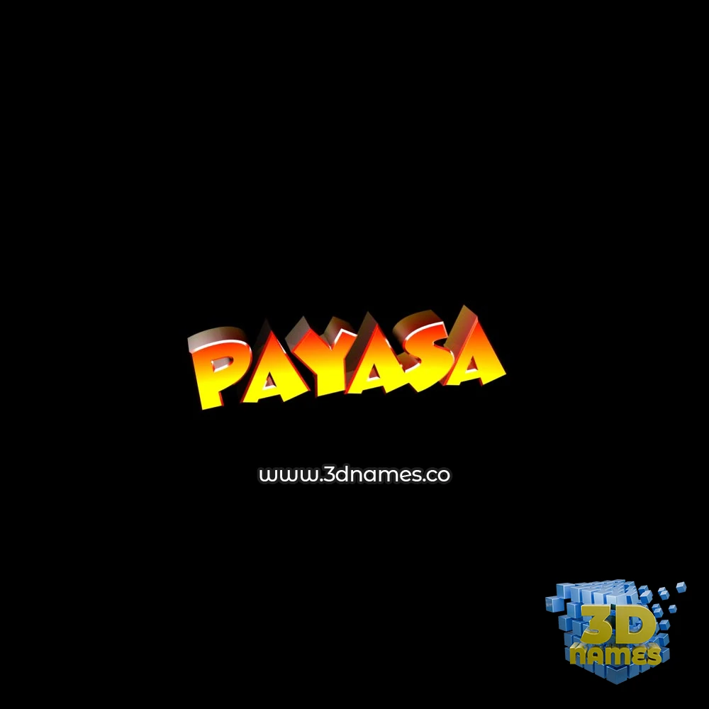 payasa in Black Background style - 3D name wallpaper