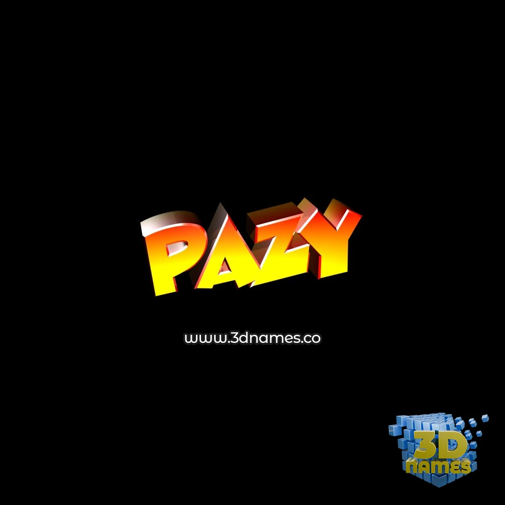 pazy in Black Background style - 3D name wallpaper