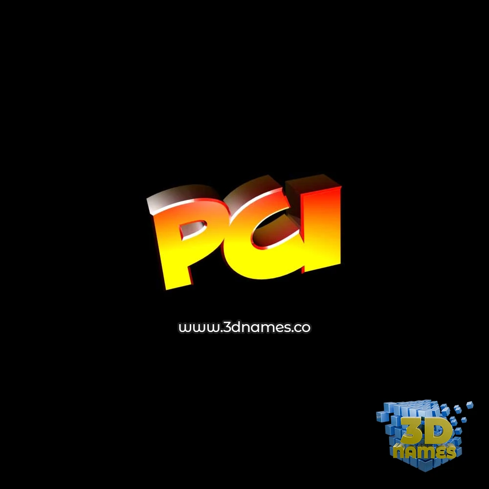 pci in Black Background style - 3D name wallpaper