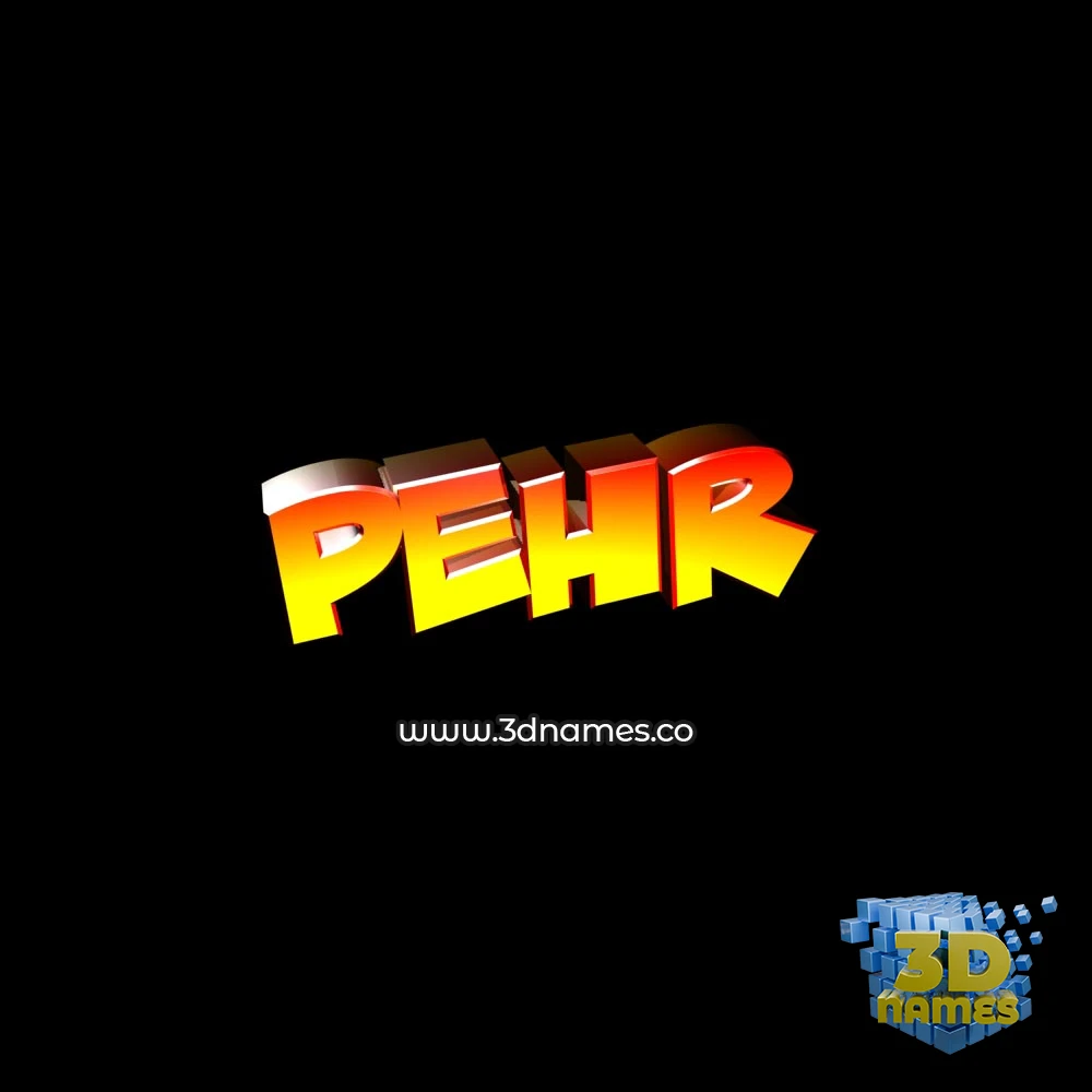 pehr in Black Background style - 3D name wallpaper