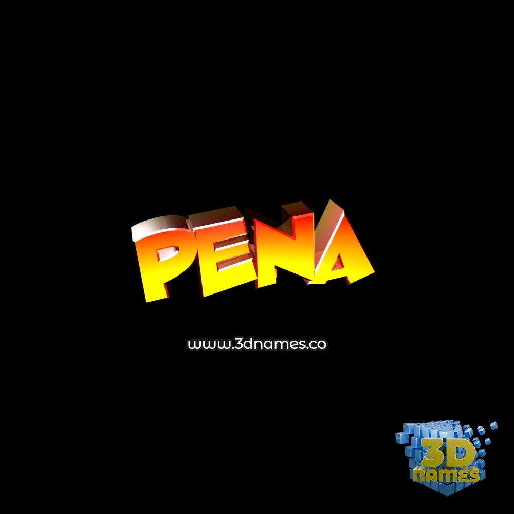 pena in Black Background style - 3D name wallpaper