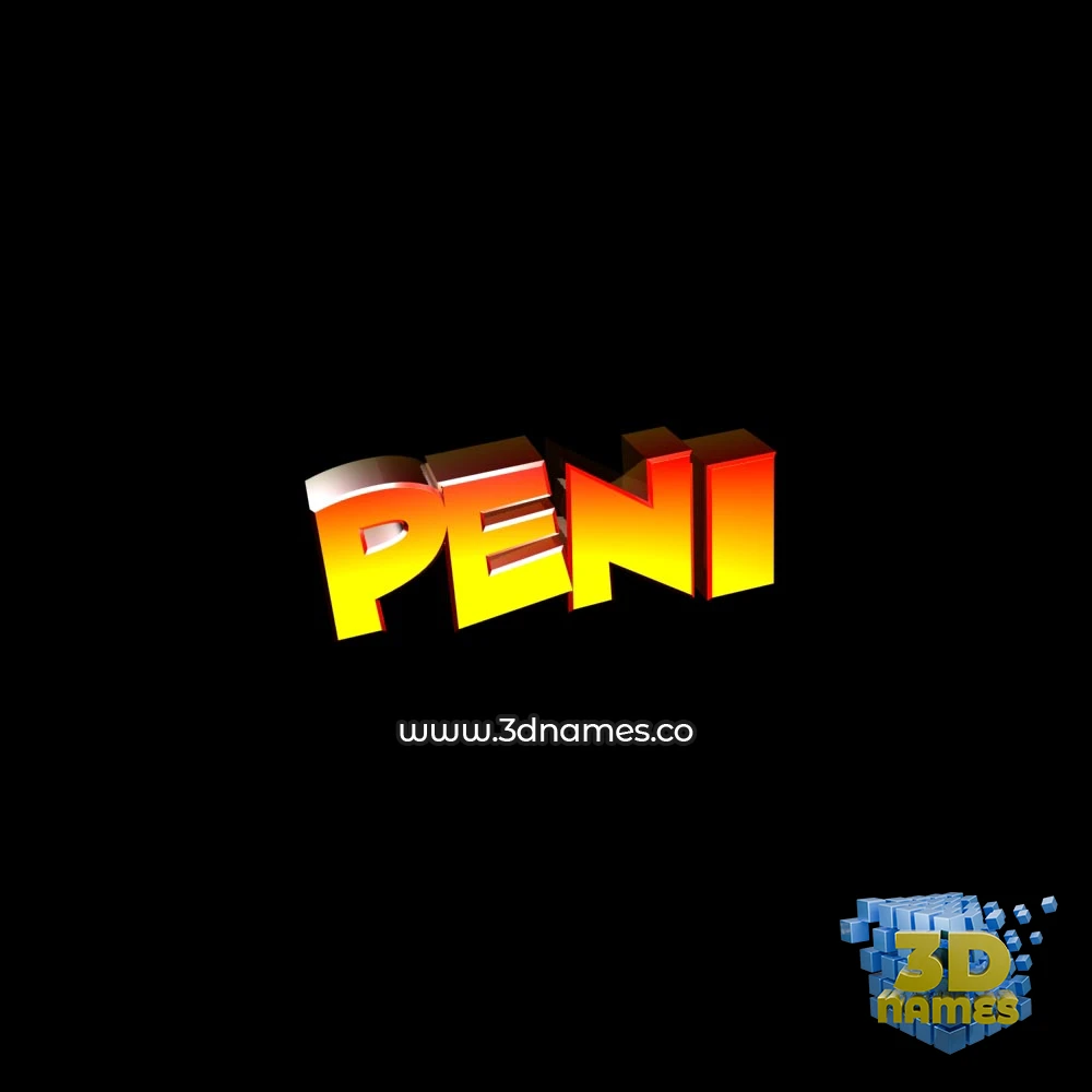 peni in Black Background style - 3D name wallpaper