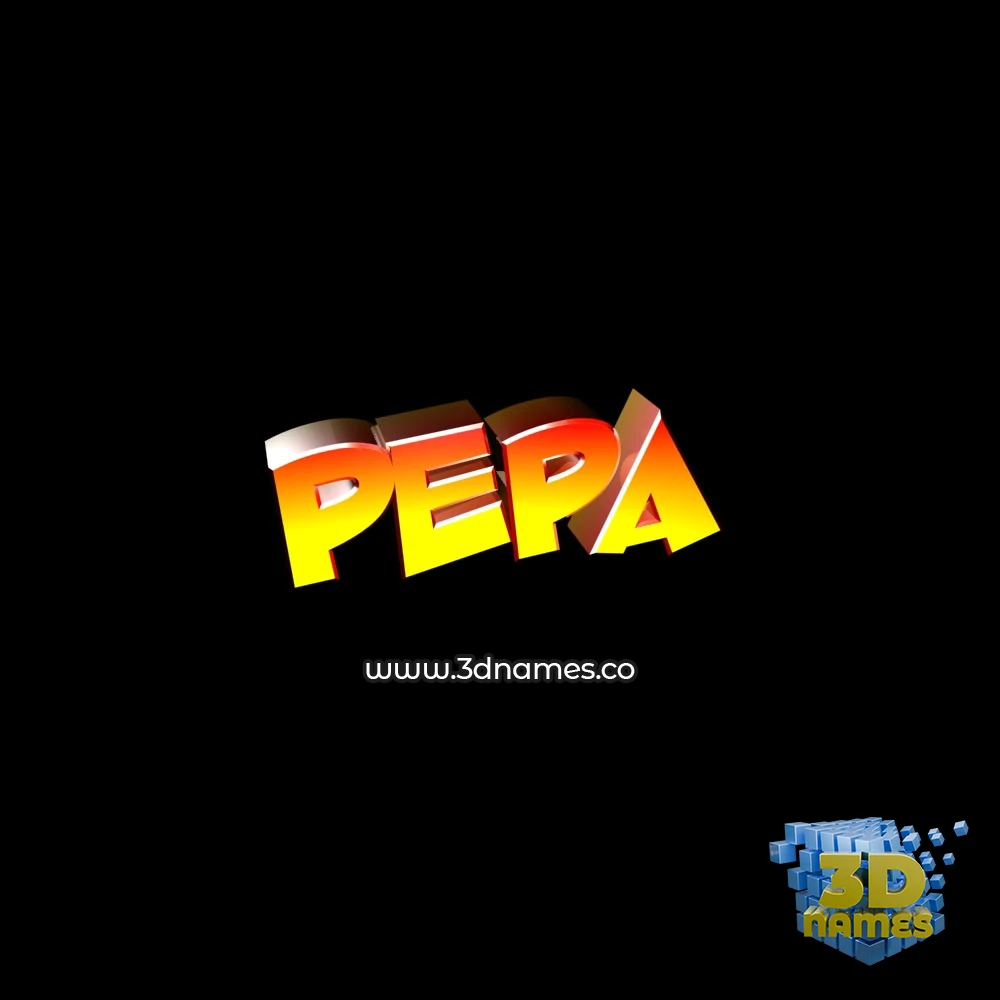 pepa in Black Background style - 3D name wallpaper