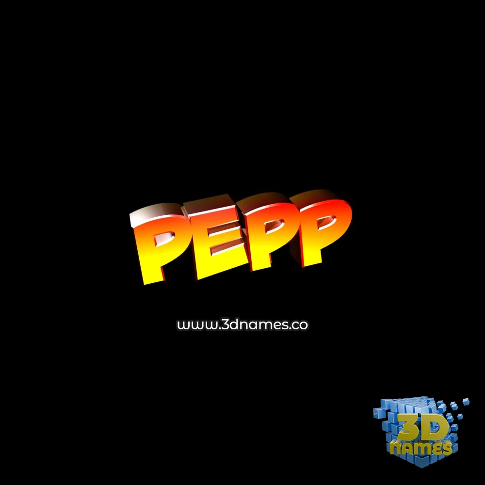 pepp in Black Background style - 3D name wallpaper