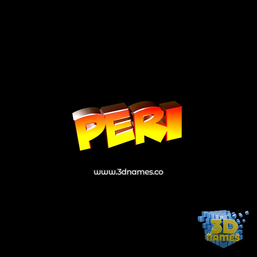 peri in Black Background style - 3D name wallpaper