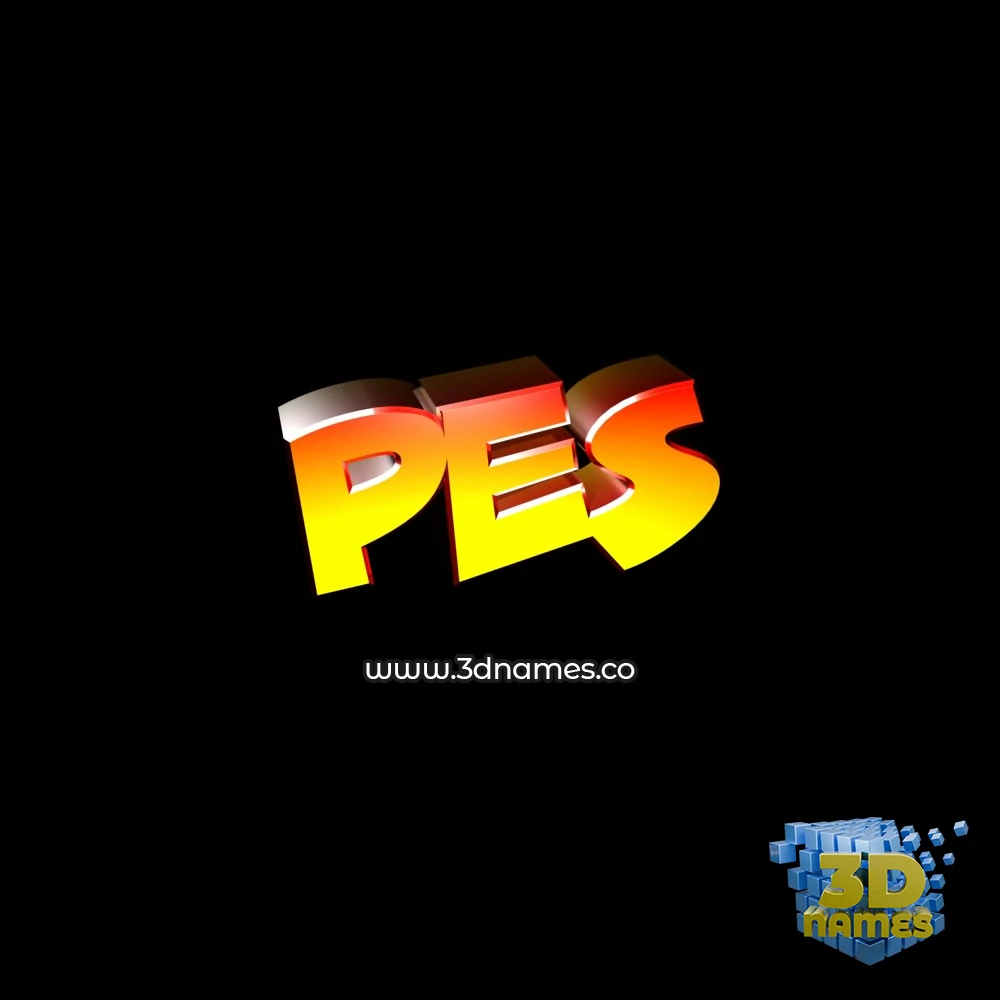 pes in Black Background style - 3D name wallpaper