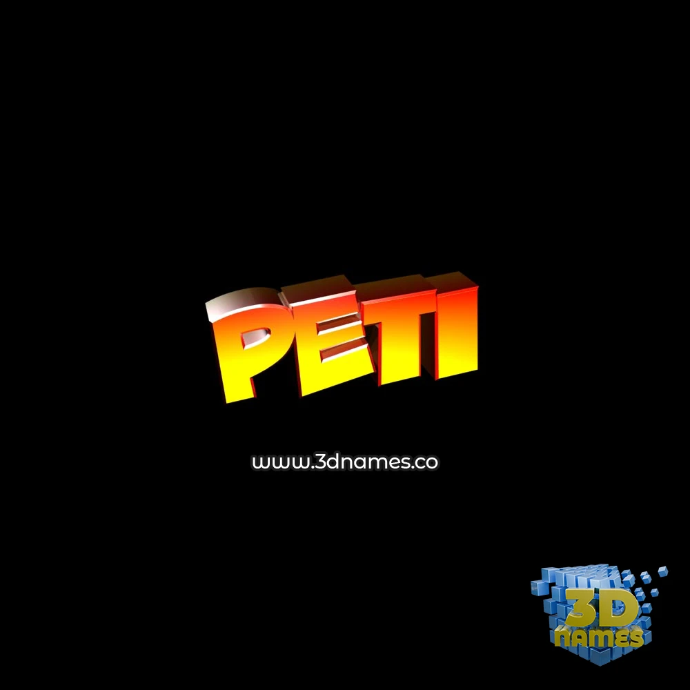 peti in Black Background style - 3D name wallpaper