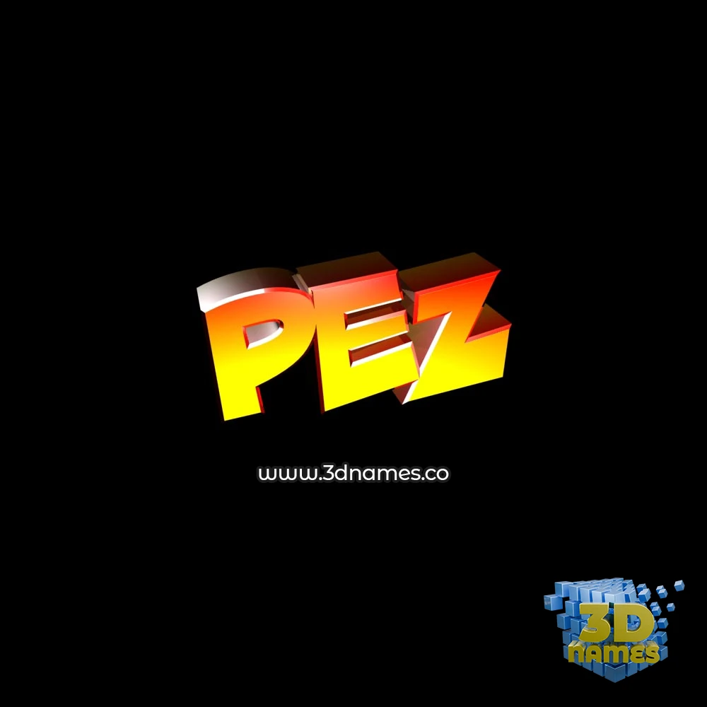 pez in Black Background style - 3D name wallpaper