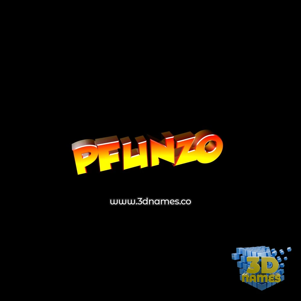 pfunzo in Black Background style - 3D name wallpaper