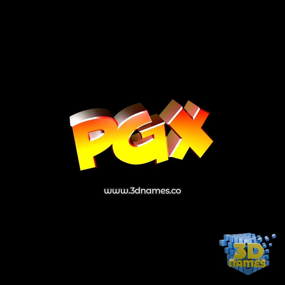 pgx in Black Background style - 3D name wallpaper