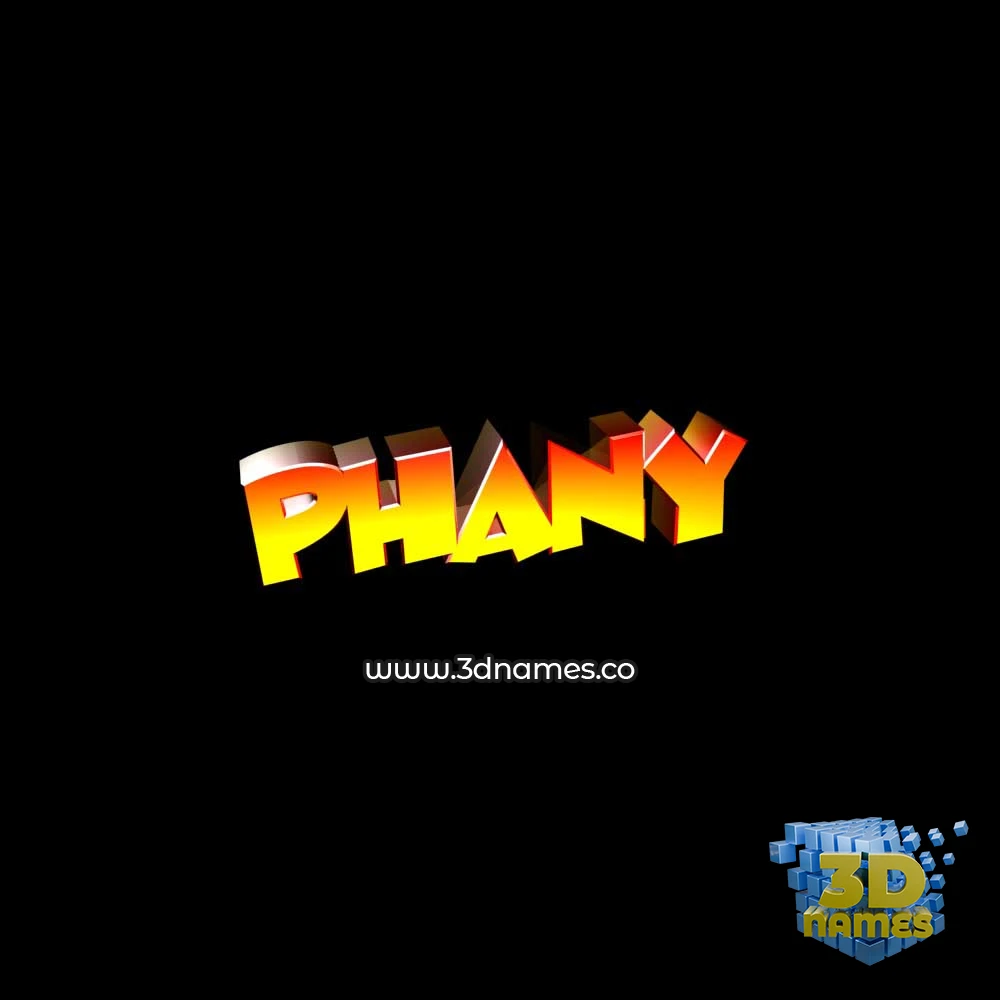 phany in Black Background style - 3D name wallpaper