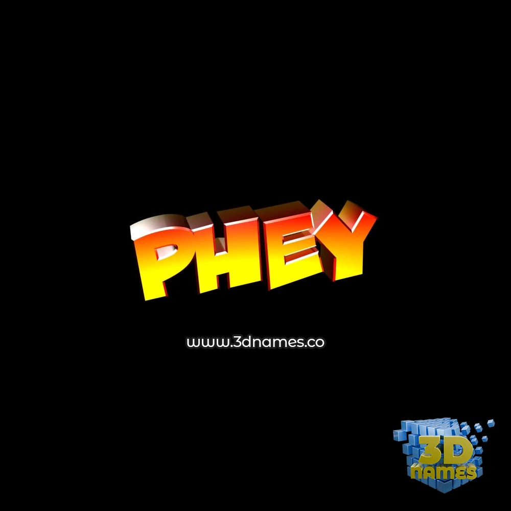 phey in Black Background style - 3D name wallpaper