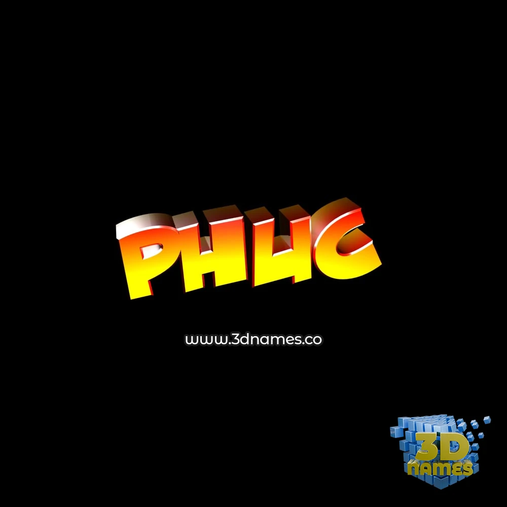 phuc in Black Background style - 3D name wallpaper