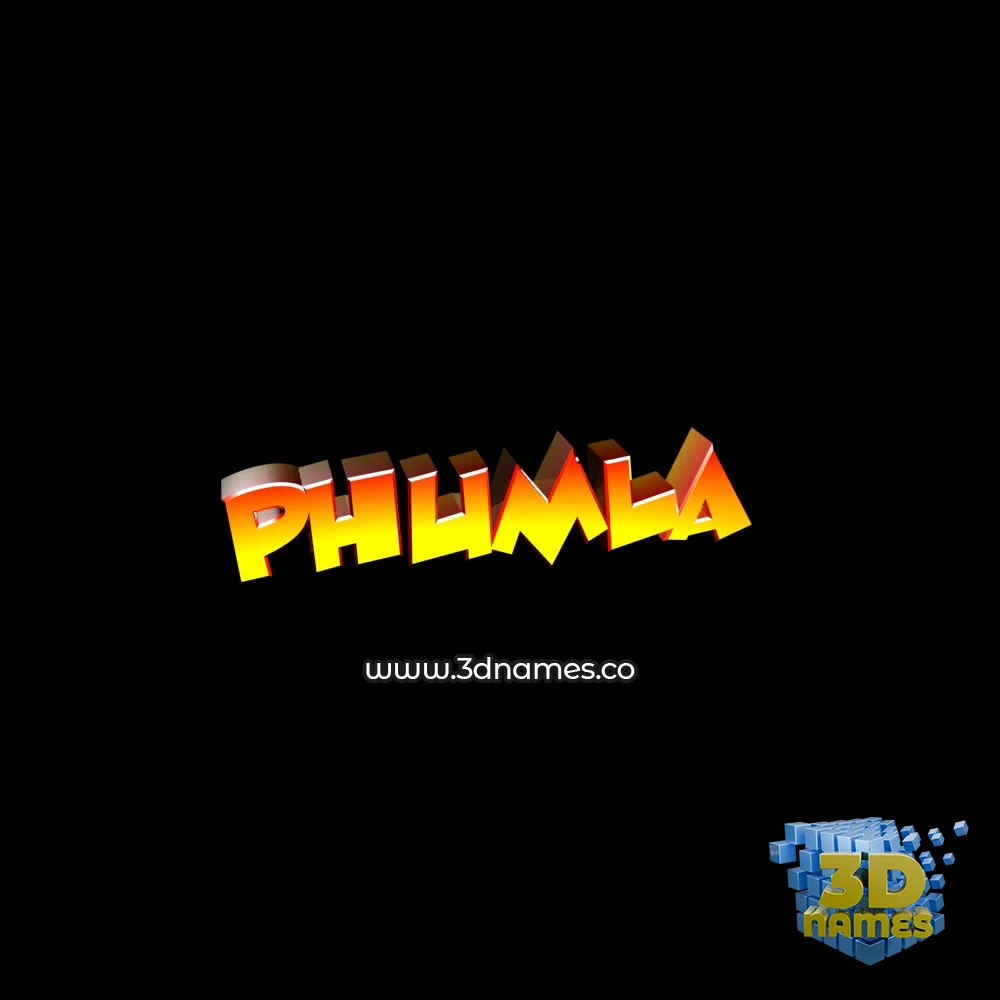 phumla in Black Background style - 3D name wallpaper