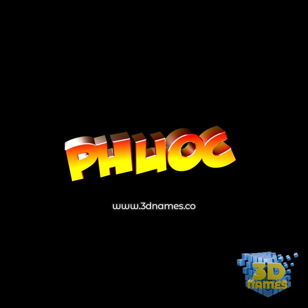 phuoc in Black Background style - 3D name wallpaper