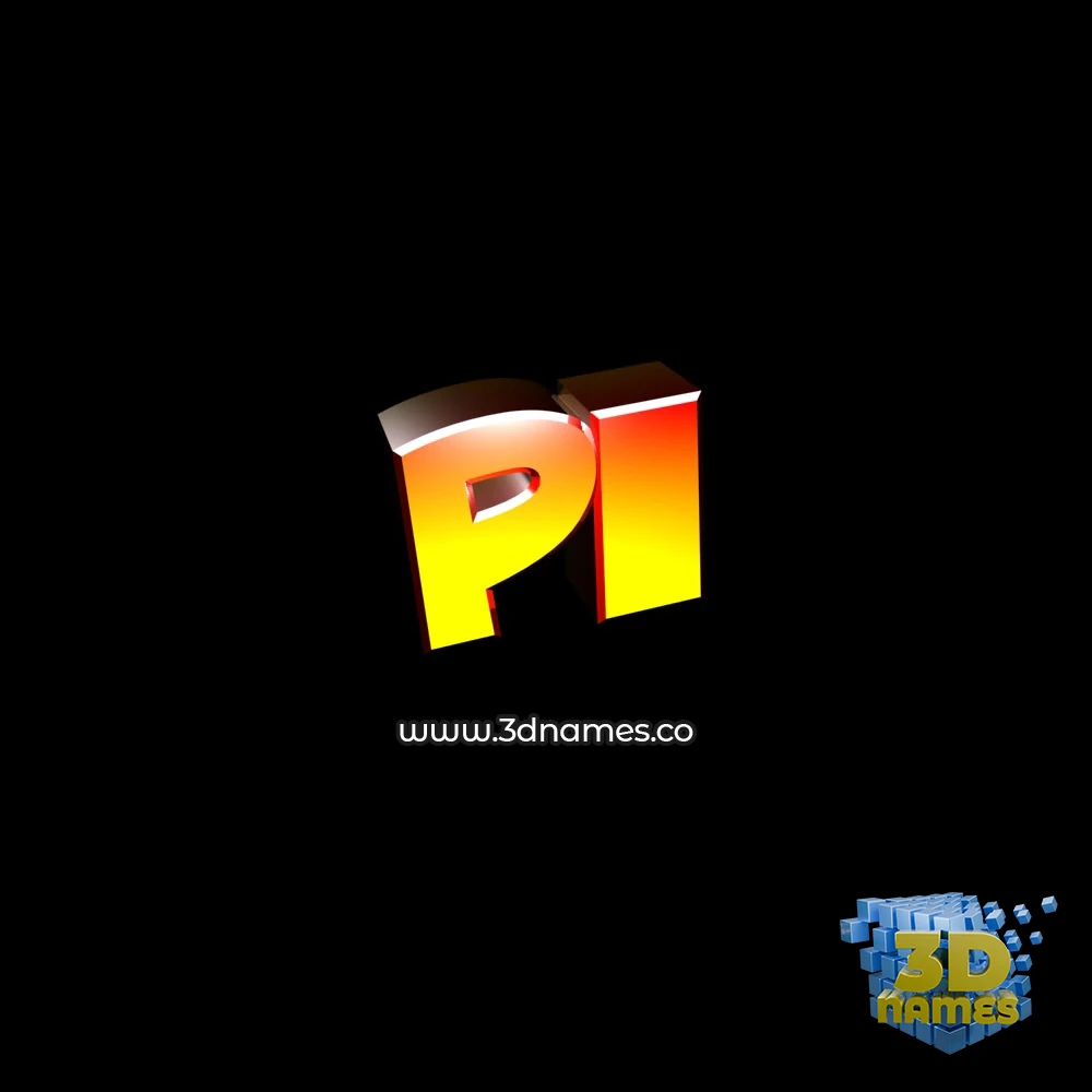 pi in Black Background style - 3D name wallpaper