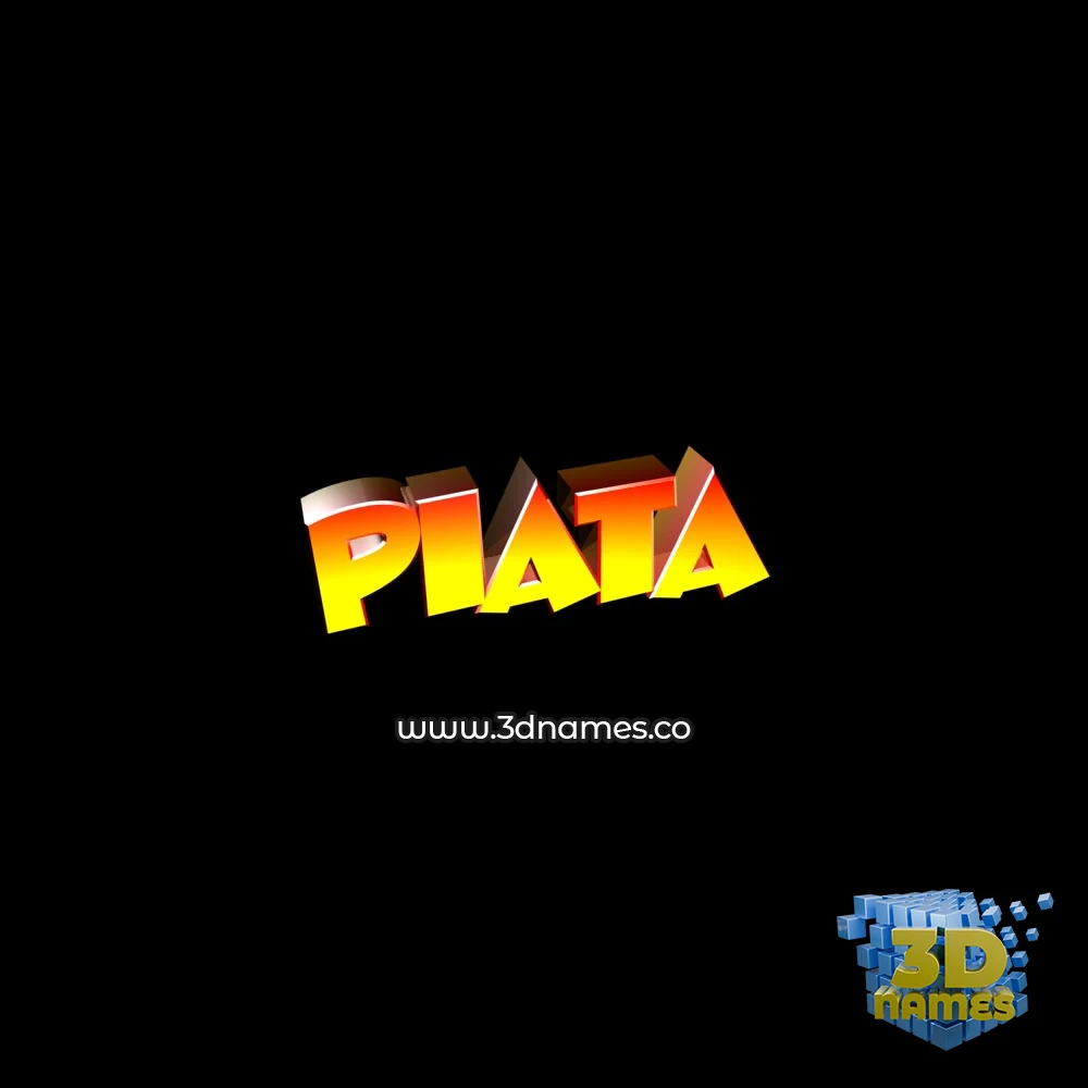 piata in Black Background style - 3D name wallpaper