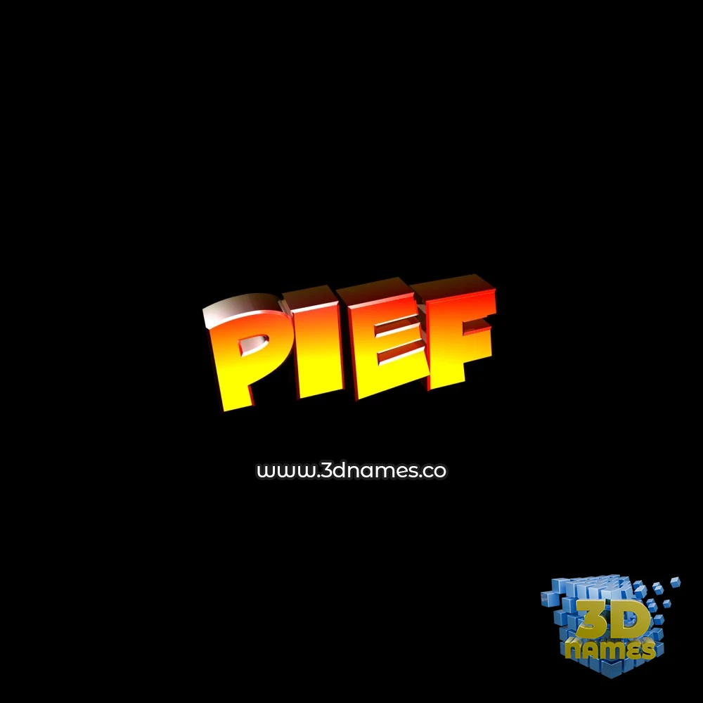 pief in Black Background style - 3D name wallpaper