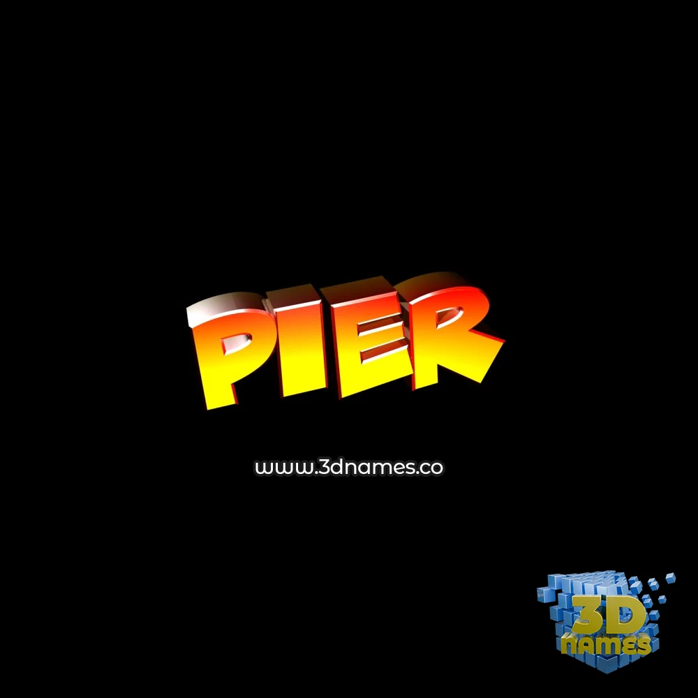 pier in Black Background style - 3D name wallpaper