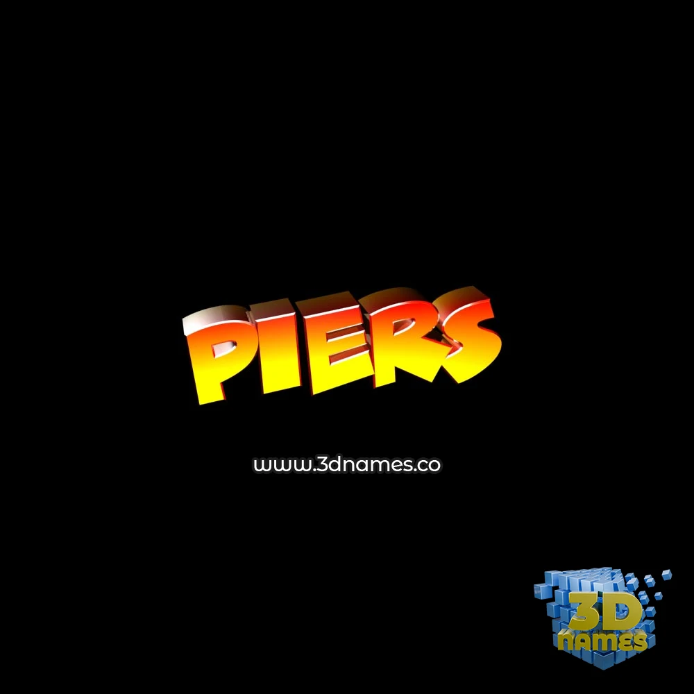 piers in Black Background style - 3D name wallpaper