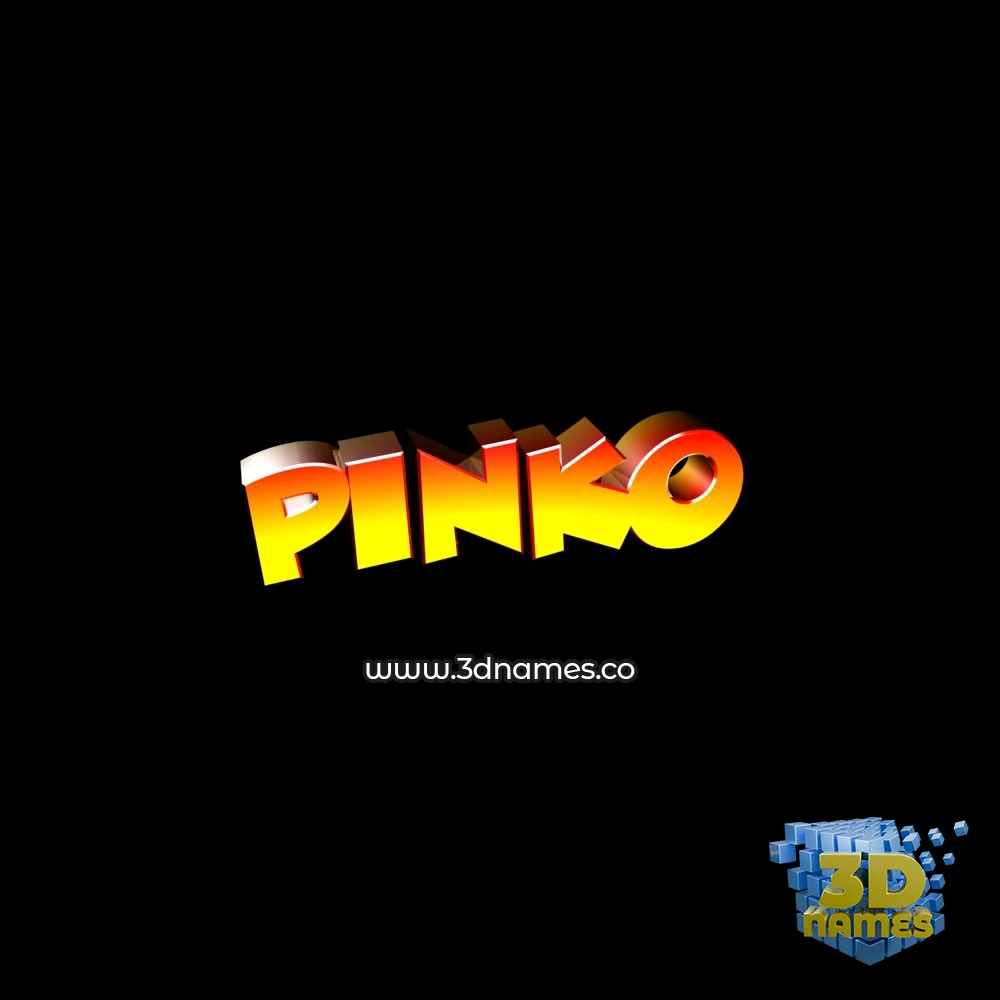 pinko in Black Background style - 3D name wallpaper