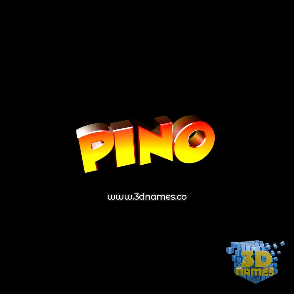 pino in Black Background style - 3D name wallpaper