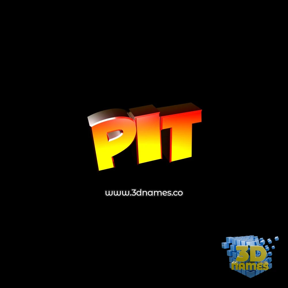pit in Black Background style - 3D name wallpaper