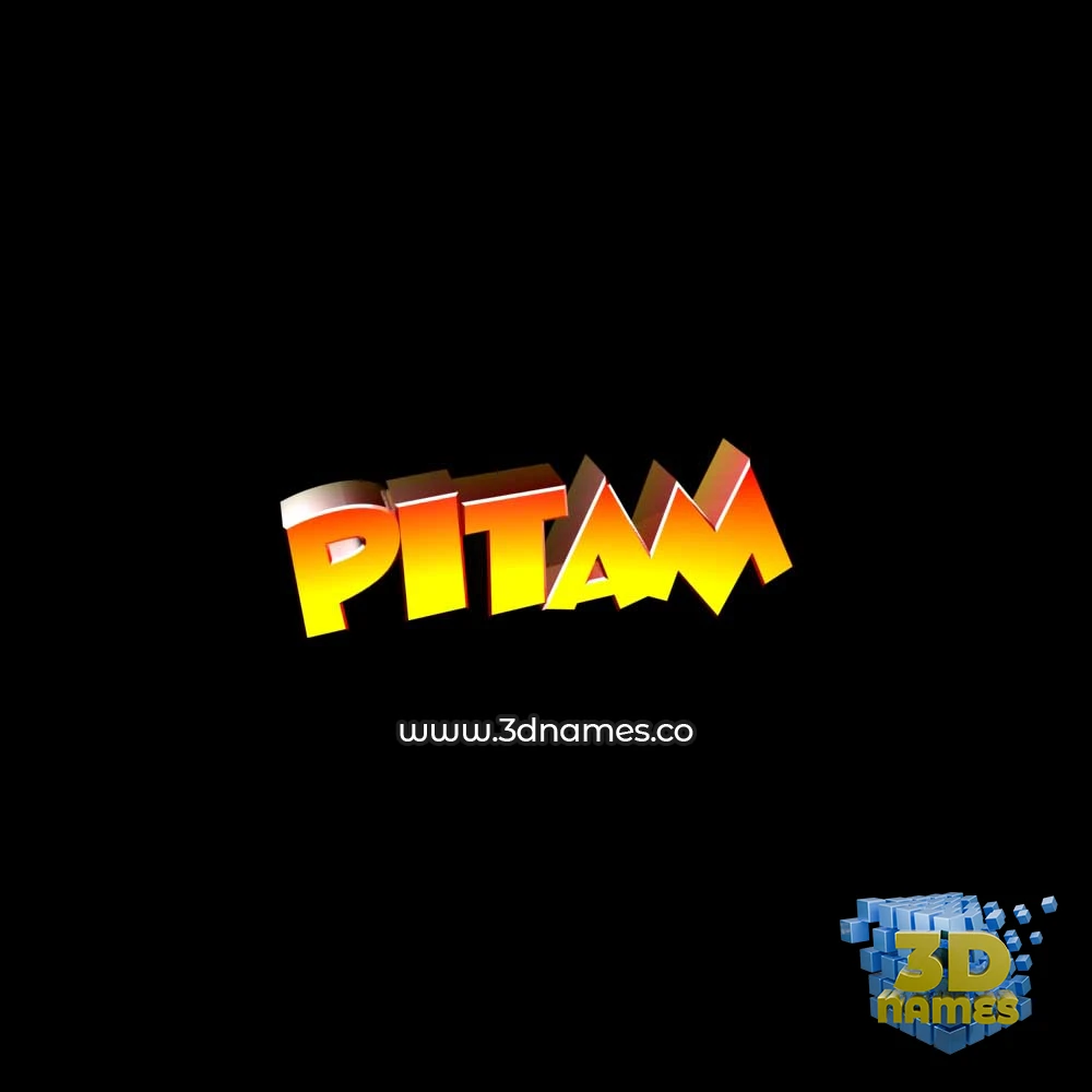 pitam in Black Background style - 3D name wallpaper