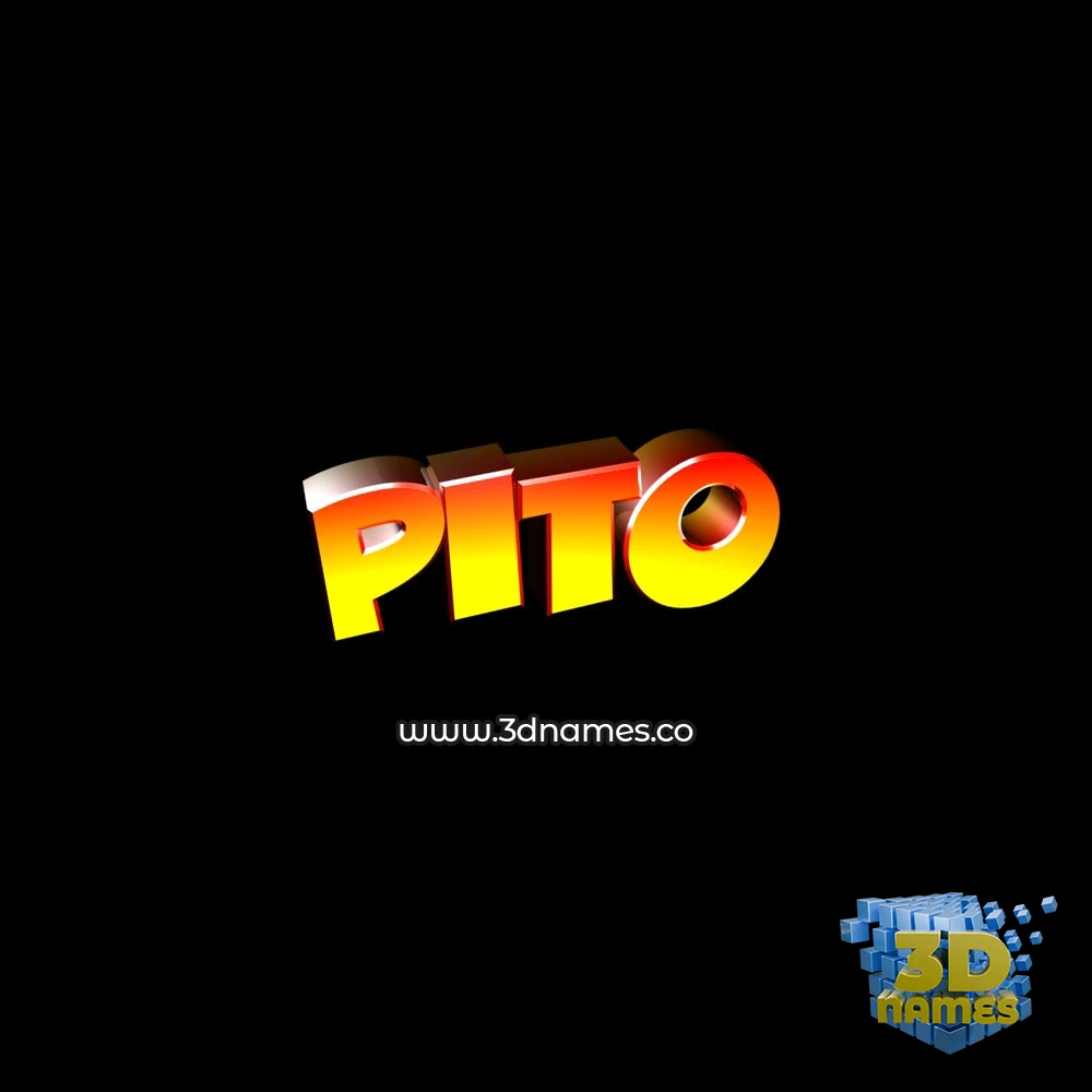 pito in Black Background style - 3D name wallpaper