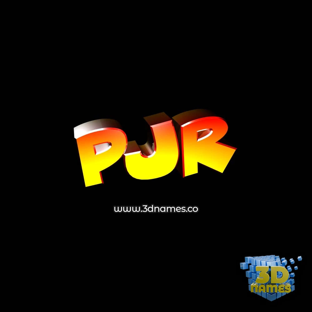 pjr in Black Background style - 3D name wallpaper
