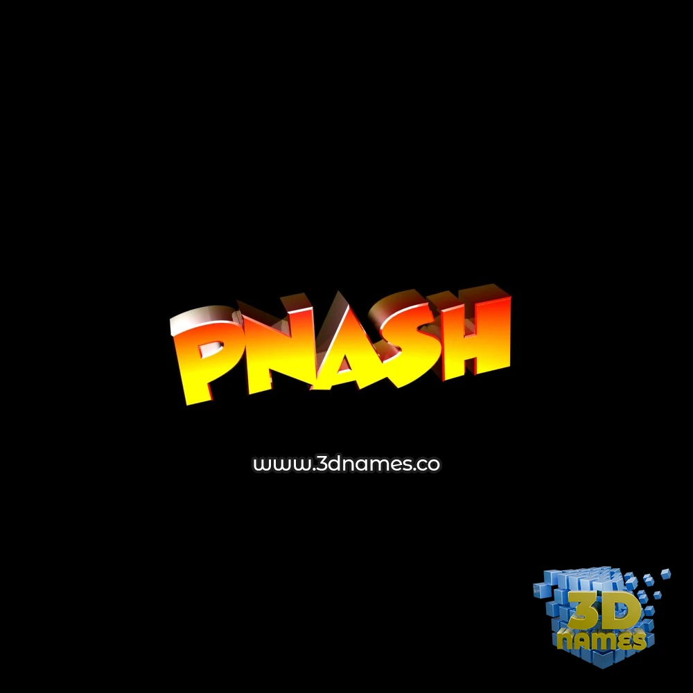 pnash in Black Background style - 3D name wallpaper