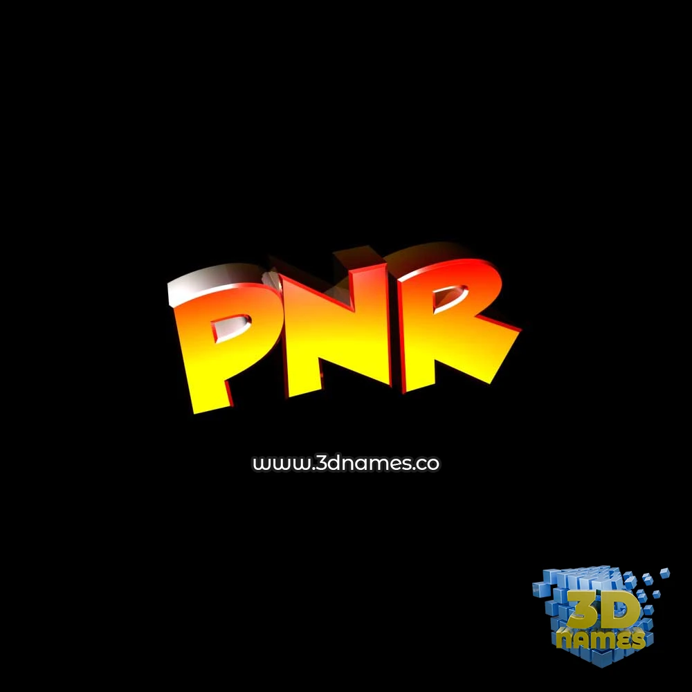 pnr in Black Background style - 3D name wallpaper