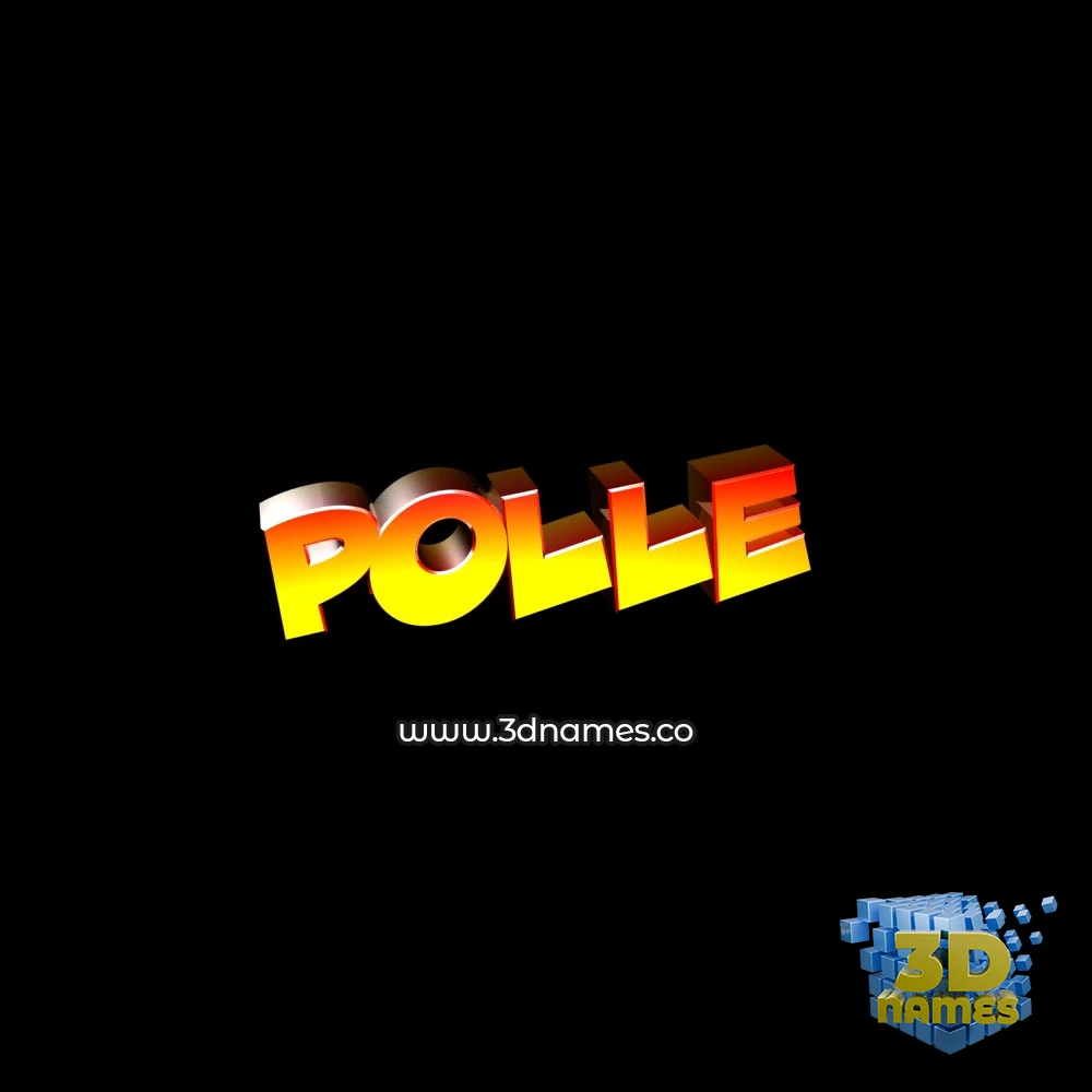 polle in Black Background style - 3D name wallpaper