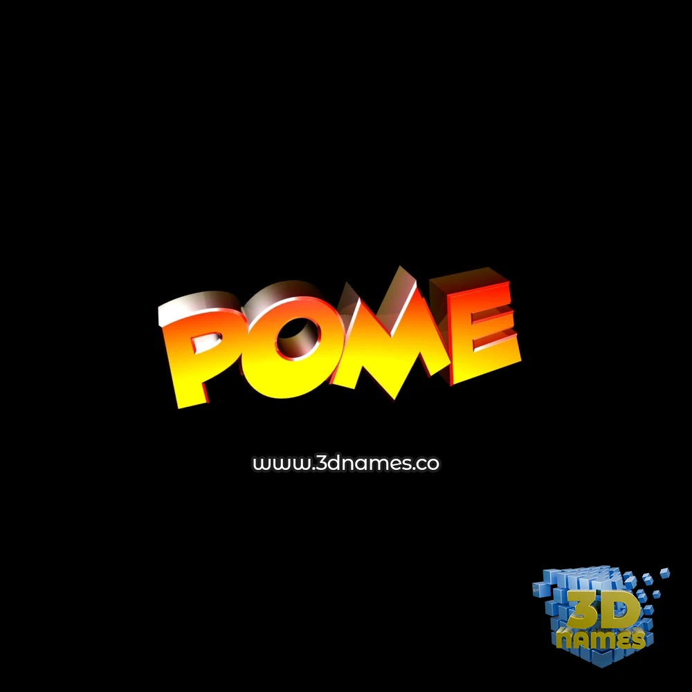 pome in Black Background style - 3D name wallpaper
