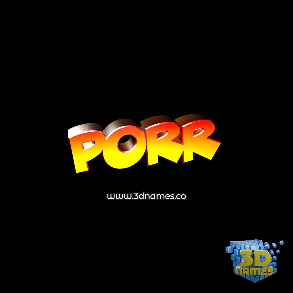 porr in Black Background style - 3D name wallpaper